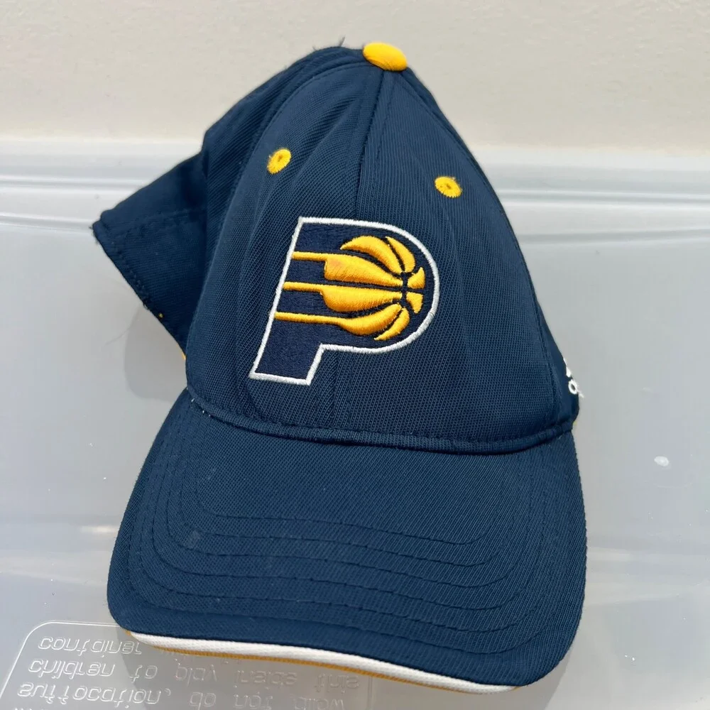 Adidas Indiana Pacers Hat Boys Blue Baseball Cap NBA Basketball Team‎ Child Size